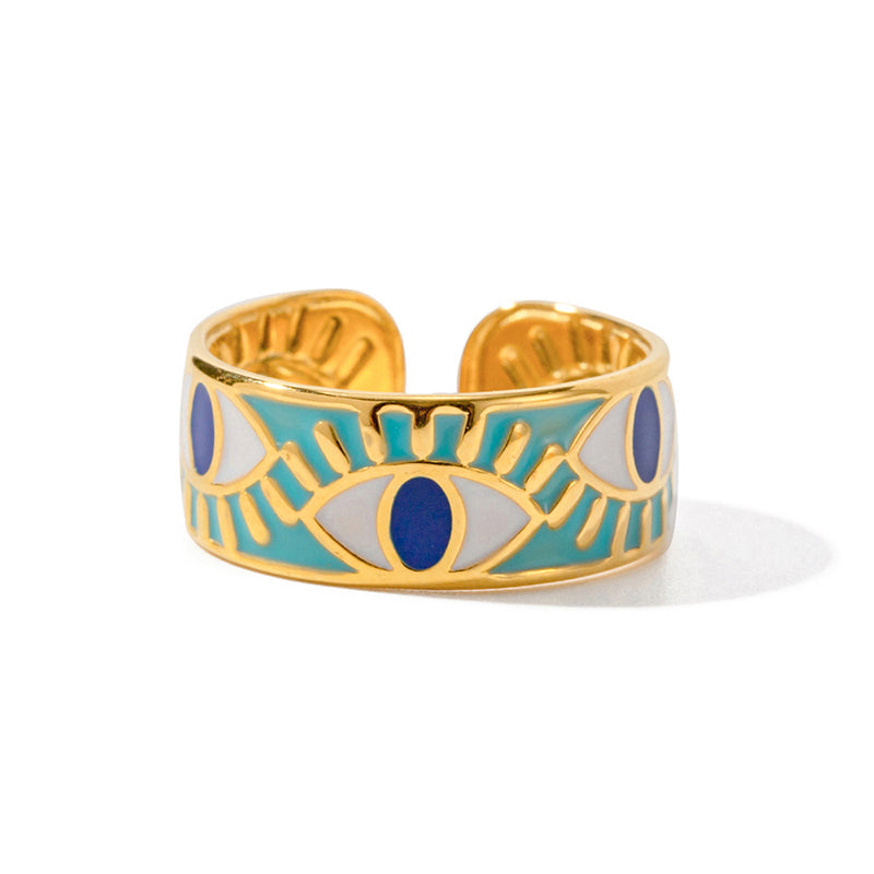 Evil Eye Enamel Ring