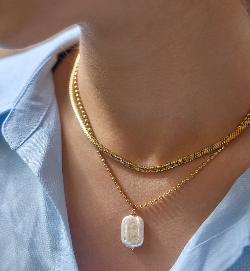 Halo Pearl Necklace