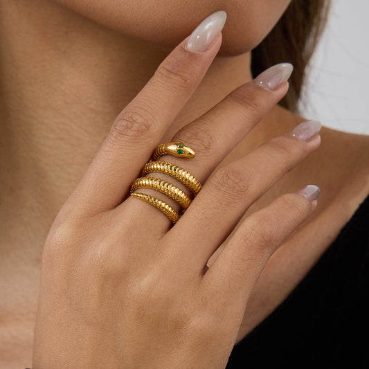 Wrapped Snake Ring