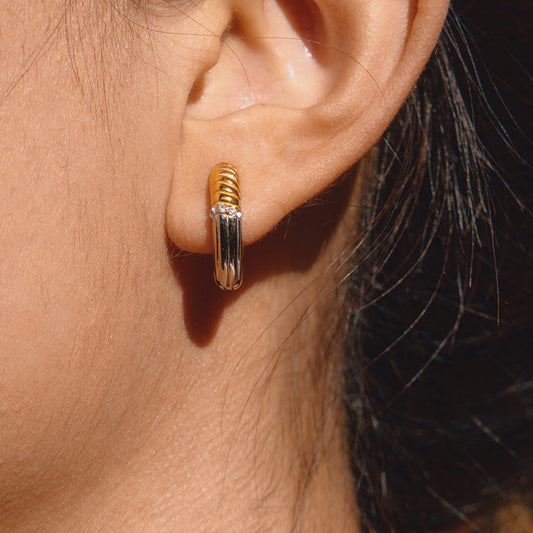 Clip Me On Mixed Metal Earrings