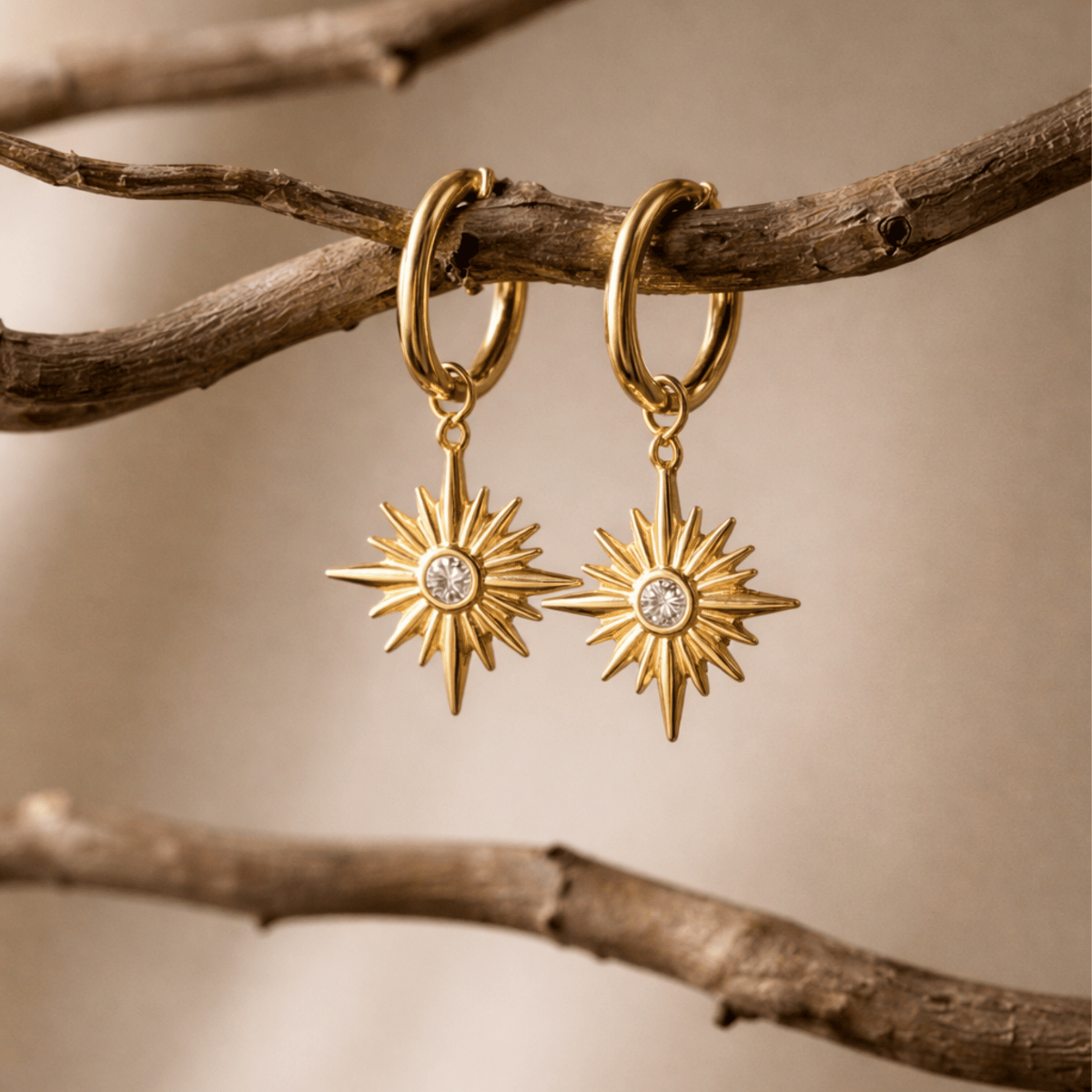 Gemstone Drop Earrings 