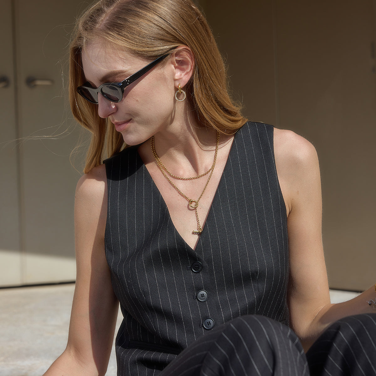 Lock In Pearl Studded Necklace