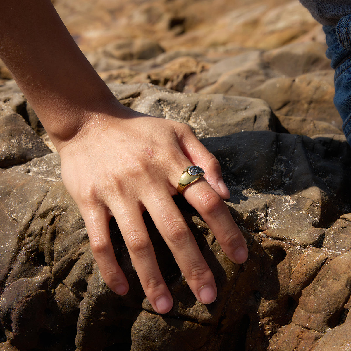 Rosette Mixed Metal Ring