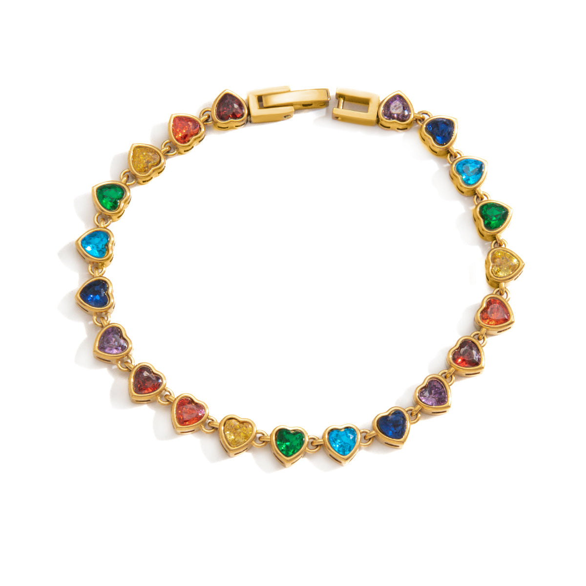 Rainbow Heart Bracelet