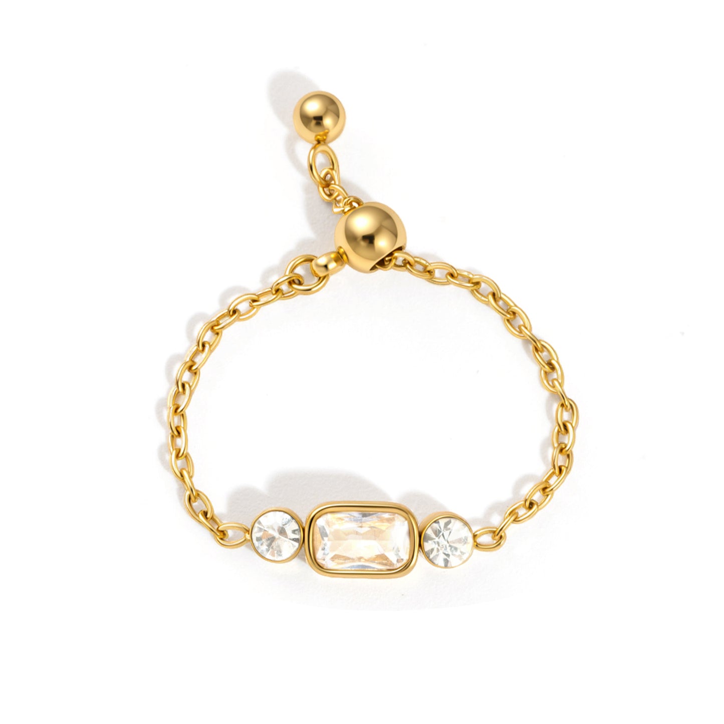 Trio Pull Me Ring against a white background